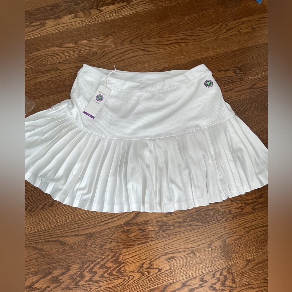 Wimbledon White  Skirt with Pleats